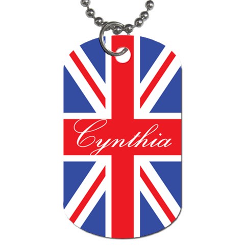 England Name Dog Tag By Joe Front