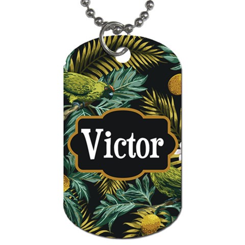 Tropical Name Dog Tag By Joe Front