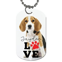 Love dog Name Dog Tag - Dog Tag (One Side)