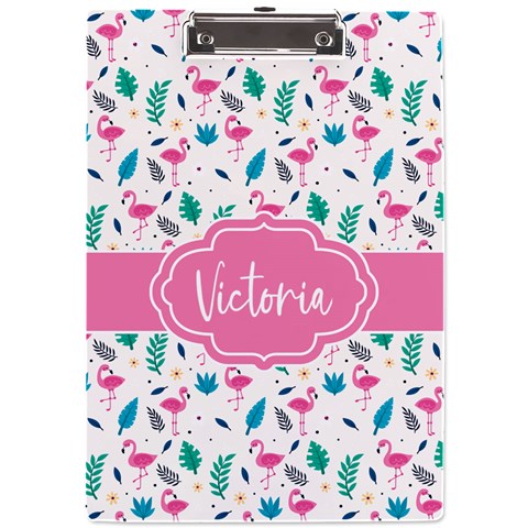 Flamingo Name Acrylic Clipboard By Joe Front