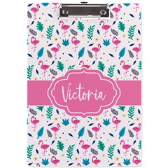 Flamingo Name Acrylic Clipboard - A4 Acrylic Clipboard