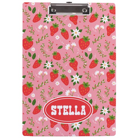 Strawberries Name Acrylic Clipboard By Joe Front