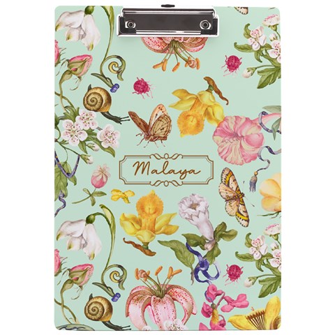 Floral Name Acrylic Clipboard By Joe Front