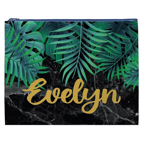 Personalized Tropical Name Cosmetic Bag By Joe Front