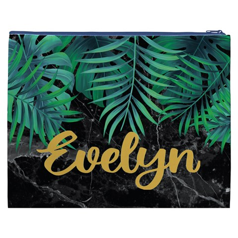 Personalized Tropical Name Cosmetic Bag By Joe Back