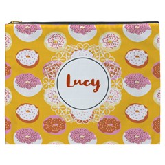 Personalized Donut Pattern Name Cosmetic Bag - Cosmetic Bag (XXXL)