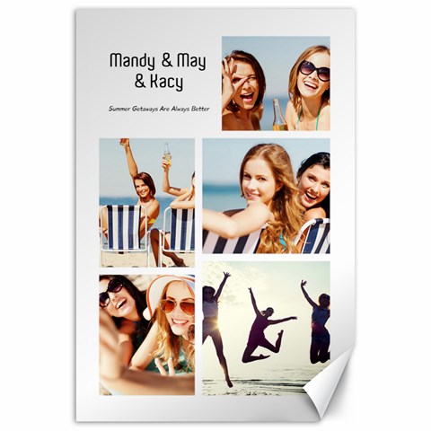 5 Photo Personalised Collage By Oneson 19.62 x28.9  Canvas - 1
