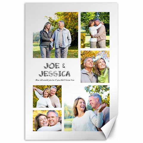 6 Photo Personalised Collage By Oneson 19.62 x28.9  Canvas - 1