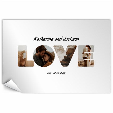 Love Word Photo Personalised Collage By Oneson 19.62 x28.9  Canvas - 1