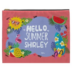 Personalized Summer Tropical Name Cosmetic Bag - Cosmetic Bag (XXXL)