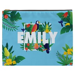 Personalized Summer Tropical Name Cosmetic Bag - Cosmetic Bag (XXXL)