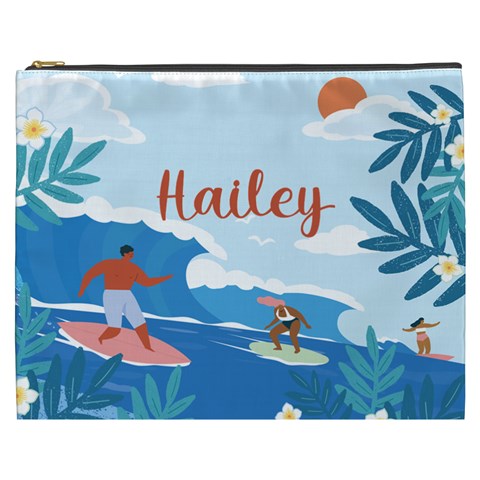 Personalized Summer Tropical Name Cosmetic Bag By Joe Front