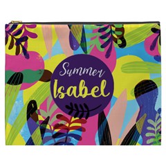 Personalized Summer Tropical Name Cosmetic Bag - Cosmetic Bag (XXXL)