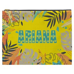 Personalized Summer Tropical Name Cosmetic Bag - Cosmetic Bag (XXXL)