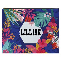 Personalized Summer Tropical Name Cosmetic Bag - Cosmetic Bag (XXXL)