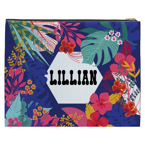 Personalized Summer Tropical Name Cosmetic Bag By Joe Back