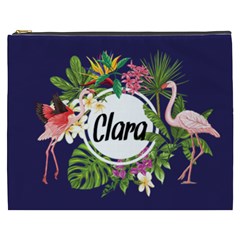 Personalized Summer Tropical Name Cosmetic Bag - Cosmetic Bag (XXXL)