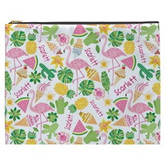 Personalized Summer Tropical Name Cosmetic Bag - Cosmetic Bag (XXXL)