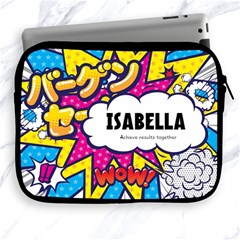 Comic Graphic Pattern Personalised Name - Apple iPad Zipper Case