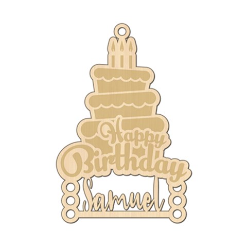 Personalized Happy Birthday Wood Ornament By Joe Front