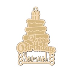 Personalized Happy Birthday Wood Ornament