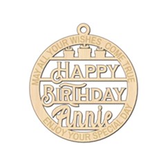 Personalized Happy Birthday Wood Ornament