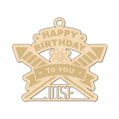 Personalized Happy Birthday Wood Ornament By Joe Front