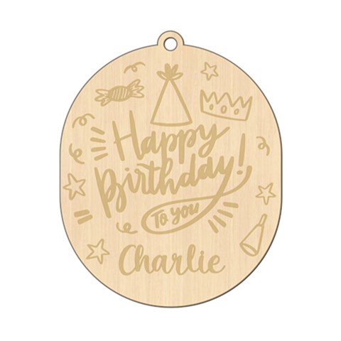Personalized Happy Birthday Wood Ornament By Joe Front