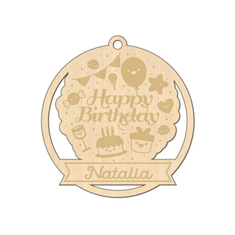 Personalized Happy Birthday Wood Ornament By Joe Front