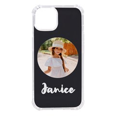 Personalized Circle Photo Name Phone Case (38 styles) - iPhone 14 TPU UV Print Case