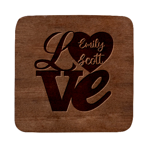 Personalized Love Anniversary Square Wood Guitar Pick Holder Case And Picks Set By Joe Front