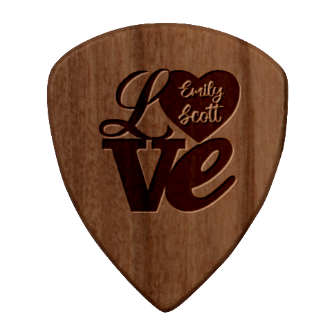 Personalized Love Anniversary Square Wood Guitar Pick Holder Case And Picks Set By Joe Pick