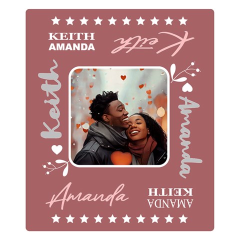 Personalized Name Lover Photo Style By Wanni 50 x40  Blanket Front