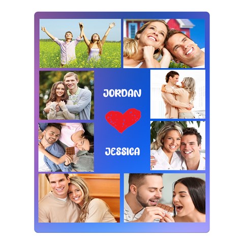 Personalized I Love You Couple Name Large Blanket By Joe 80 x60  Blanket Front