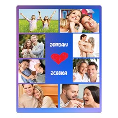 Personalized I Love You Couple Name Large Blanket