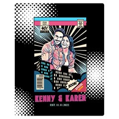 Personalized Comic Style City Lover - Two Sides Premium Plush Fleece Blanket (Teen Size)