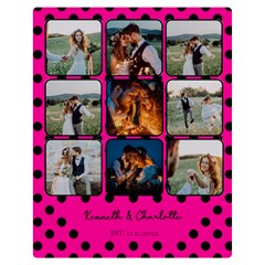 Personalized Phone Wallpaper Lover 9 Grid (5 styles) - Two Sides Premium Plush Fleece Blanket (Medium)