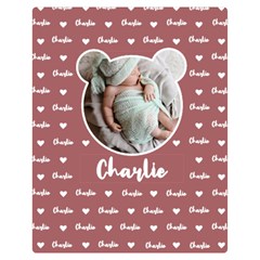 Personalized Name Photo Kids Baby Gift - Two Sides Premium Plush Fleece Blanket (Teen Size)