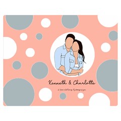 Personalized Lover Hand Draw Style (5 styles) - Two Sides Premium Plush Fleece Blanket (Medium)