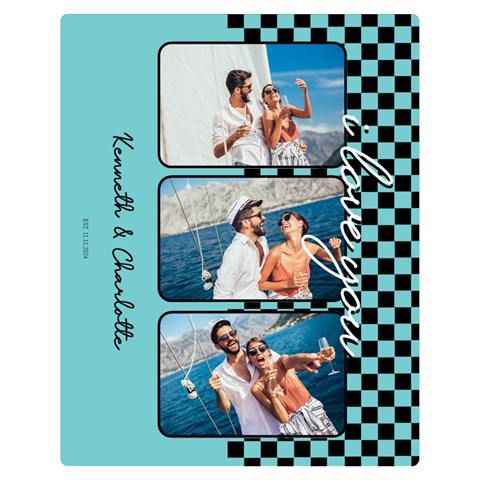Personalized Photo Grid By Wanni 60 x50  Blanket Front