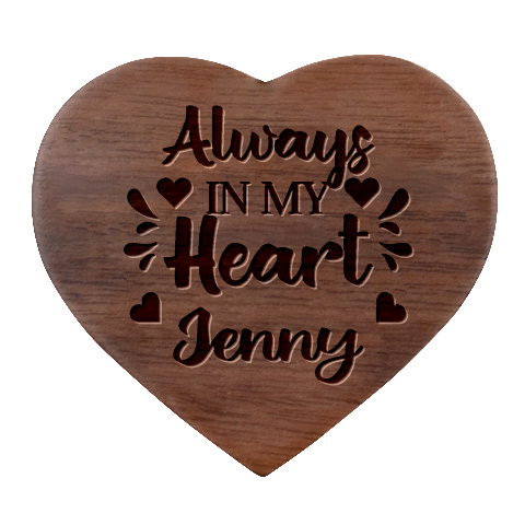 Personalized Couple Love Name Heart Wood Jewelry Box By Joe Front
