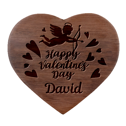 Personalized Happy Valentines Day Name Heart Wood Jewelry Box By Joe Front