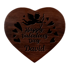 Personalized Happy Valentines Day Name Heart Wood Jewelry Box
