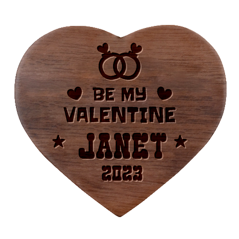 Personalized Be My Valentine Name Heart Wood Jewelry Box By Joe Front