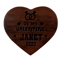 Personalized Be My Valentine Name Heart Wood Jewelry Box