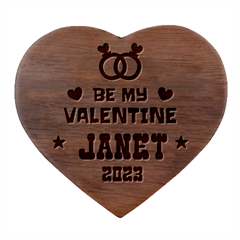 Personalized Be My Valentine Name Heart Wood Jewelry Box