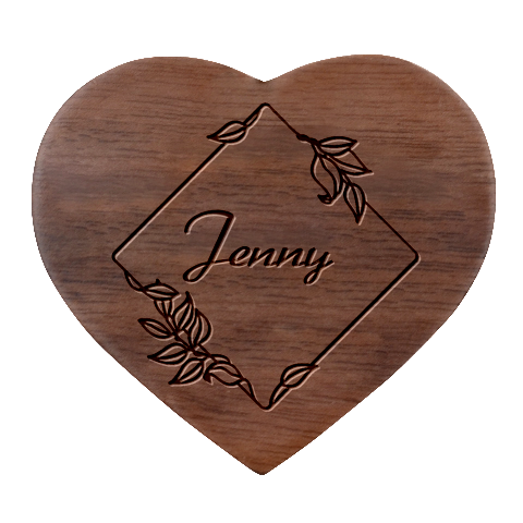 Personalized Name Heart Wood Jewelry Box By Joe Front