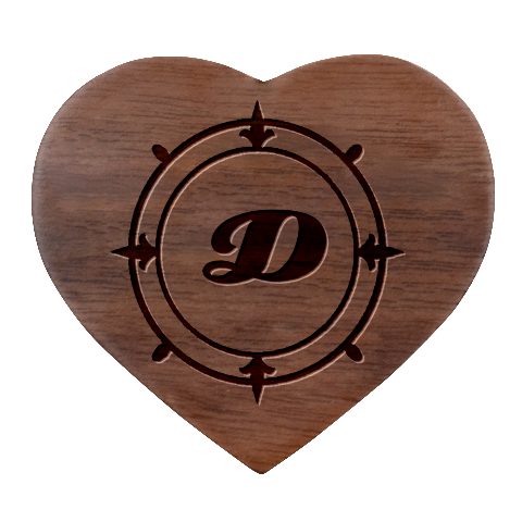 Personalized Initial Heart Wood Jewelry Box By Joe Front