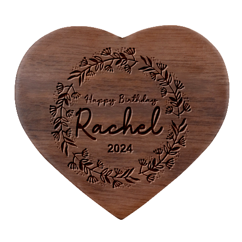 Personalized Happy Birthday Name Heart Wood Jewelry Box By Joe Front
