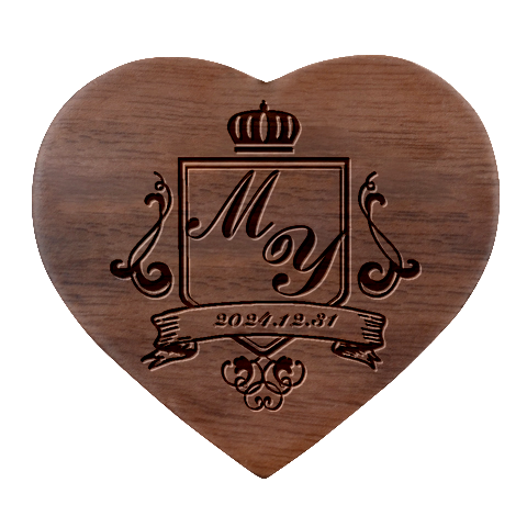 Personalized Wedding Initial Date Heart Wood Jewelry Box By Joe Front